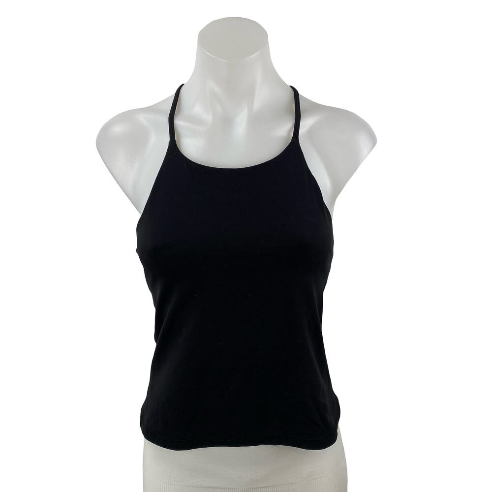Lululemon Womens Black Sleeveless Racerback Yoga Running Athletic Tank Top Sz 28